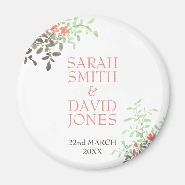 Målad Blommigt Magnet (Framsidan)