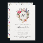 Målad Blommigt Vapensköld 40:e födelsedagen Party Inbjudningar<br><div class="desc">Gratulerar till hennes 40-årsdag i stil med dessa inbjudningar till elegant födelsedagsfest, med en färgad vapensköld för stil blommigt och ett sofistikerat kalligrafteckensnitt. Perfekt för sommarsoirée eller trädgårdsfödelsedag skapades den här tidlösa designen med en 40-årsdag i åtanke, men kan enkelt anpassas för alla åldrar eller milstolpar. Ett förfinat och minnesvärt...</div>