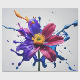 Målad Blomning Presentpapper