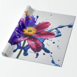 Målad Blomning Presentpapper