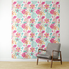 Målad blomsterfotografibakgrund tygark