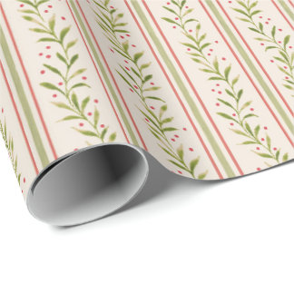 Målad botanisk rand presentpapper