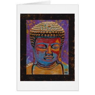 Målad buddha, framad hälsningskort