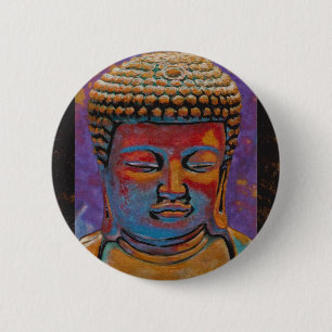 Målad buddha, framad knapp