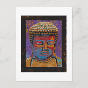 Målad buddha, framad vykort