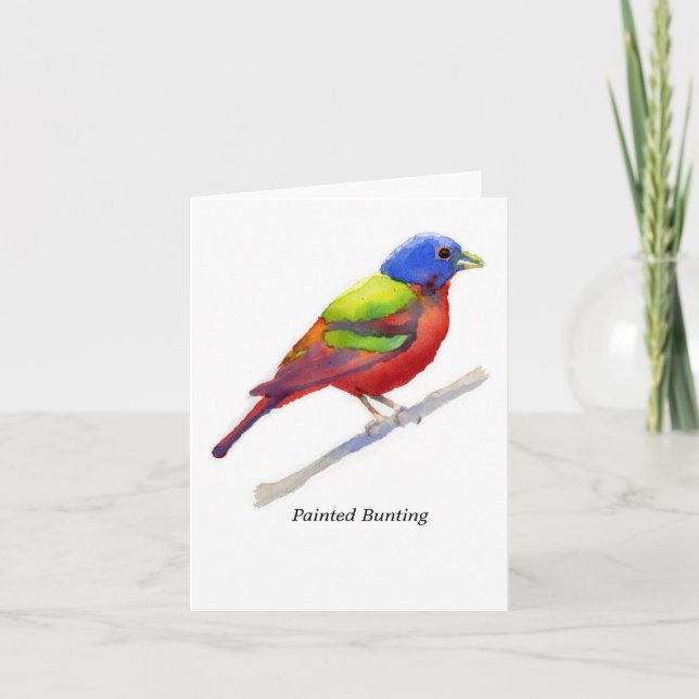 Målad Bunting Kort (Framsida)