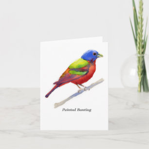Målad Bunting Kort