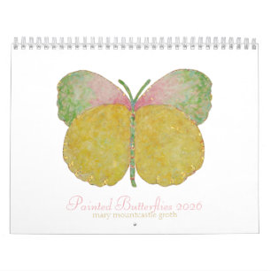 Målad Butterflies 2026-kalender Kalender