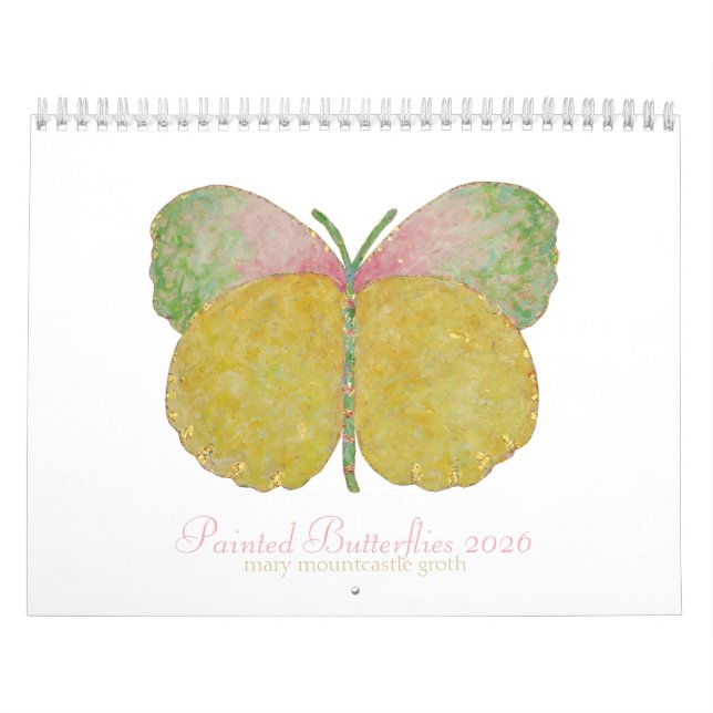 Målad Butterflies 2026-kalender Kalender (Omslag)