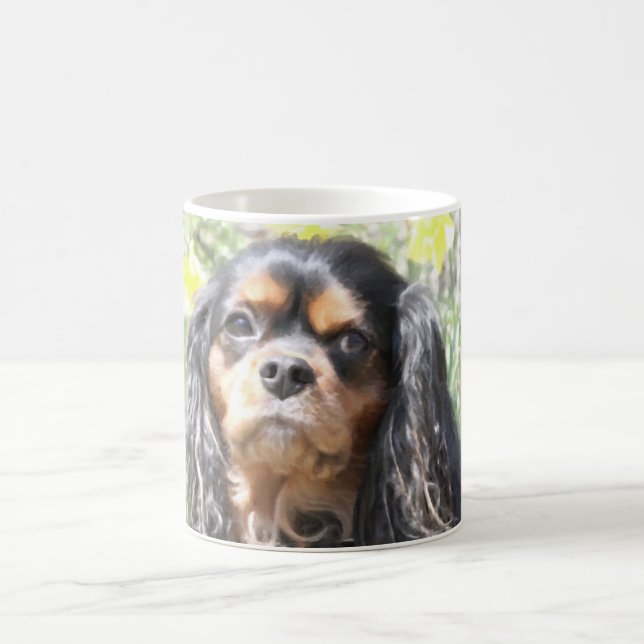 Målad Cavalier King Charles Spaniel Kaffemugg (Center)