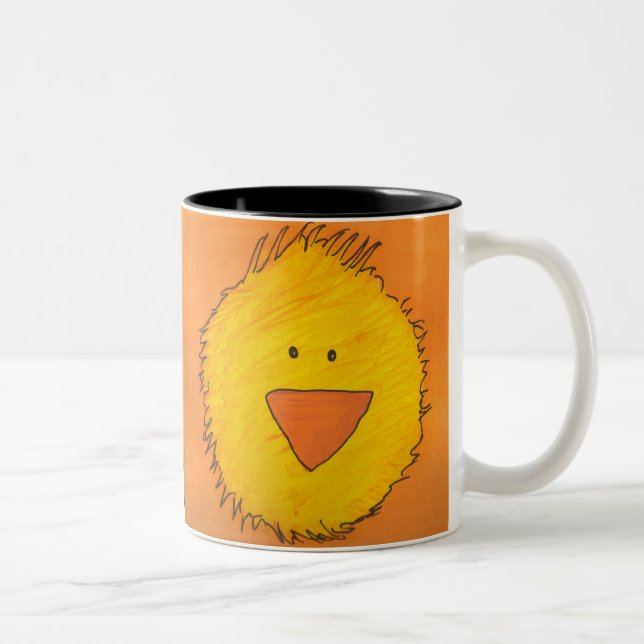 Målad chick Två-Tonad mugg (Höger)