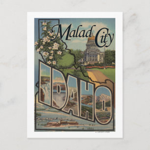 Malad CityLarge Brev ScenesMalad City, ID Vykort