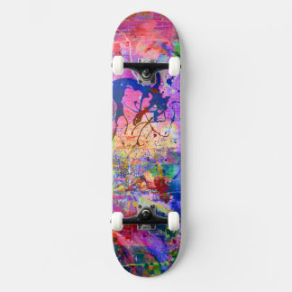 Målad Cool Mini Skateboard Bräda 18,5 Cm