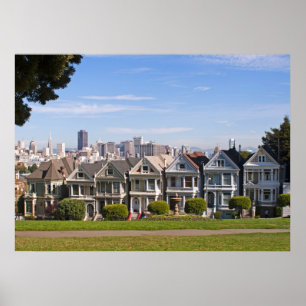 Målad dam av San Francisco Poster