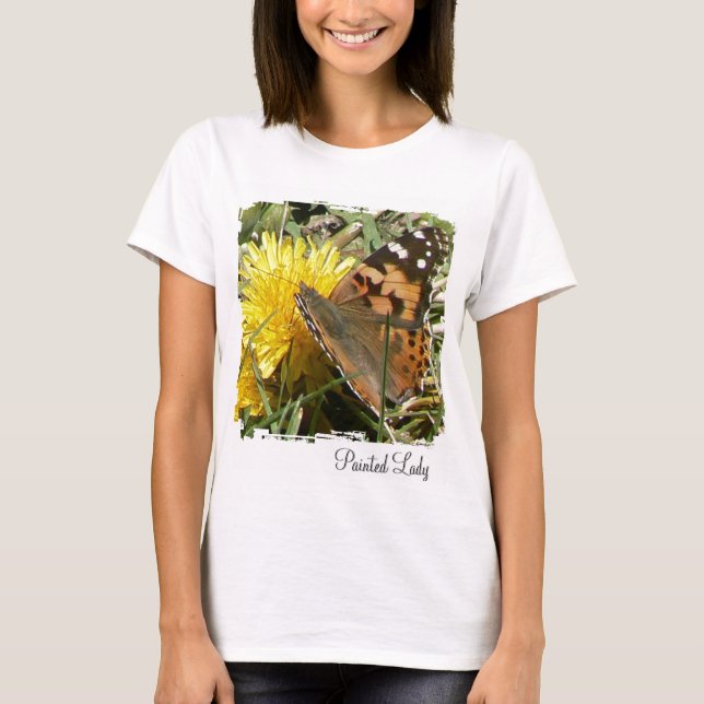 Målad dam tee shirt (Framsida)