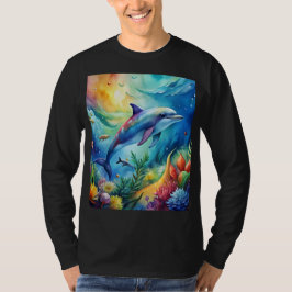 Målad delfin t shirt
