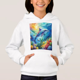 Målad delfin t shirt