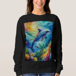 Målad delfin t shirt