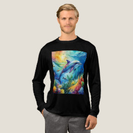 Målad delfin t shirt
