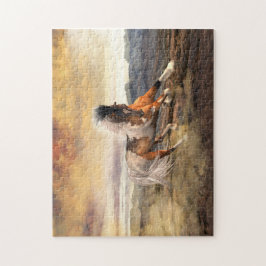 Målad Desert Mustang Horse Pussel