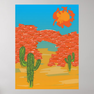 Målad Desert Poster