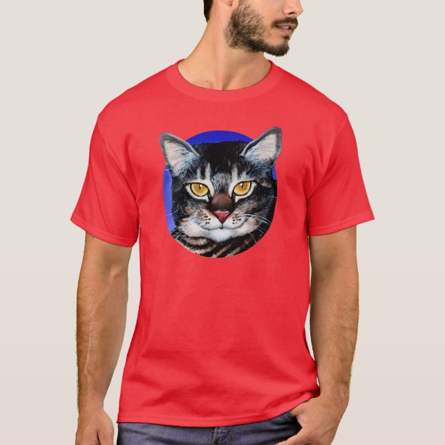Målad fet katt t shirt (Framsida)