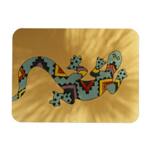 Målad geckoödla på vägg, Tucson, Arizona, Magnet