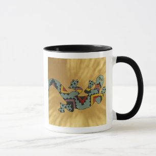 Målad geckoödla på vägg, Tucson, Arizona, Mugg