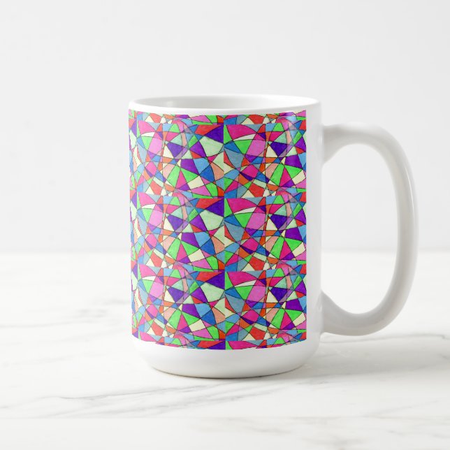 "Målad glasskikt" Abstract Design Mugg (Höger)