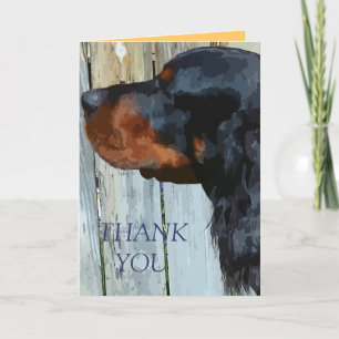 Målad Gordon Setter Tackkort