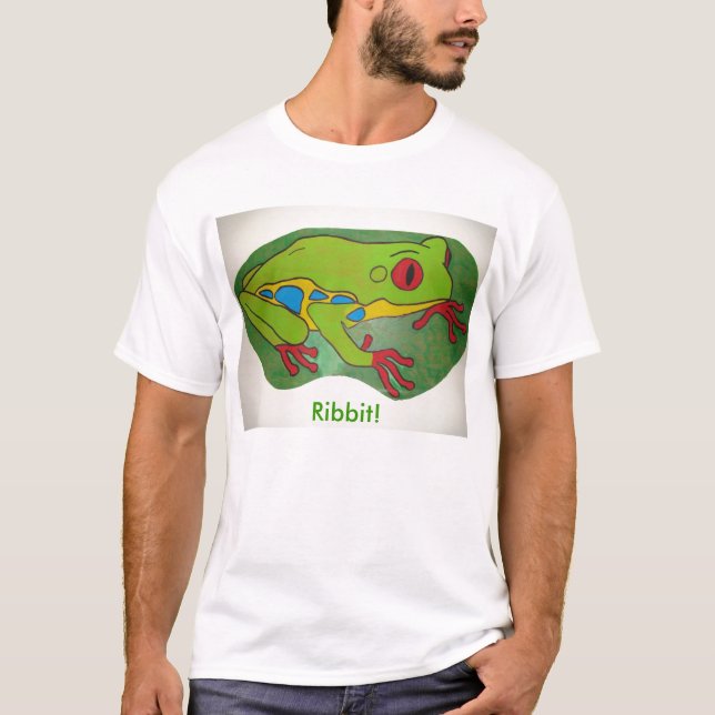 Målad groda, Ribbit! Tee (Framsida)