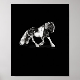 Målad häst Ridning Equestrian Present Ide Poster