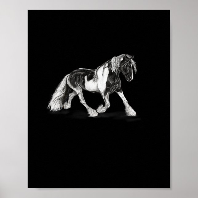 Målad häst Ridning Equestrian Present Ide Poster (Framsidan)