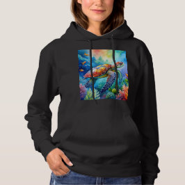 Målad havssköldpadda t shirt