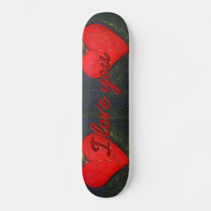 Målad hjärtskateboard old school skateboard bräda 18 cm