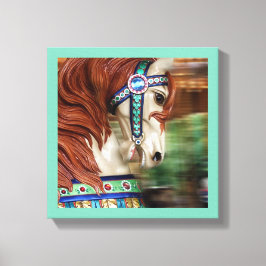 Målad Horse Merry-go-round 6 i en serie Canvastryck