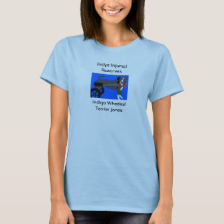 Målad indigoblått t-shirt