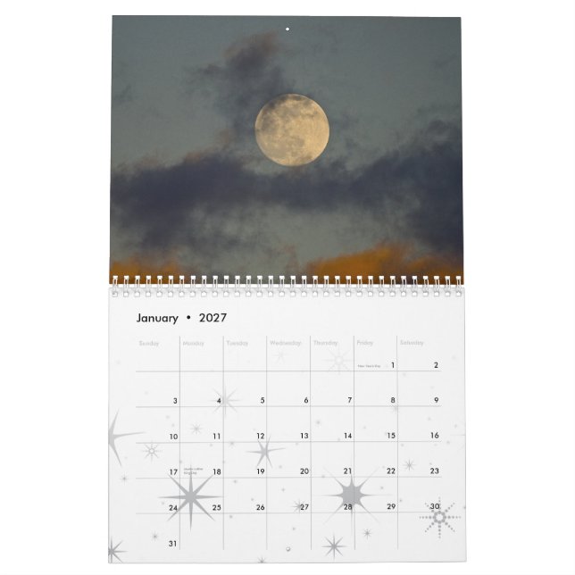 Målad kalender för himmlar 2010 (Jan 2027)