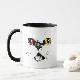 Målad Kattögon Konstnärlig Mugg