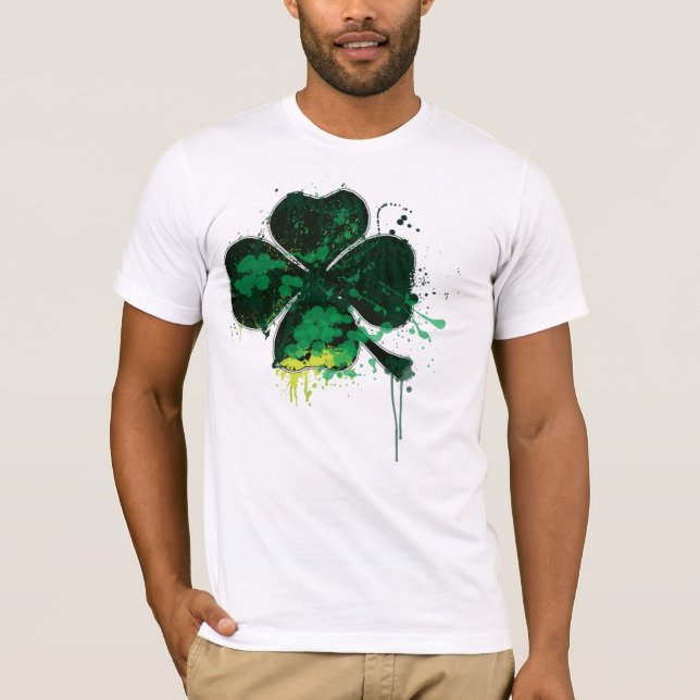 Målad klöverutslagsplats tee shirt (Framsida)