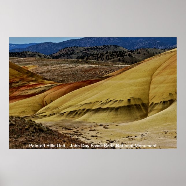 Målad kullar-enhet i John Day Fossil Beds Poster (Framsidan)