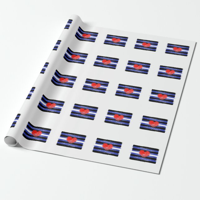 MÅLAD LÄDER-STOLTHETSFANA OCH -SYMBOL PRESENTPAPPER (Utrullad)