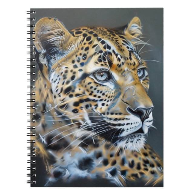 Målad Leopard Anteckningsbok Journal (Framsidan)