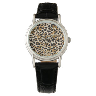 Målad Leopard Armbandsur