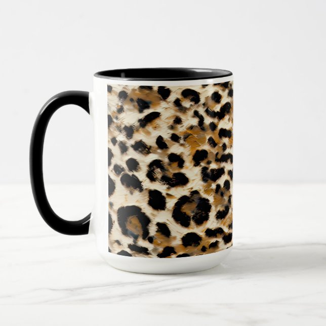 Målad Leopard Mugg (Vänster)