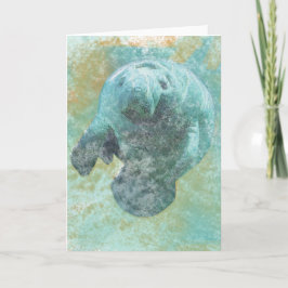 Målad Manatee Artwork | Kort