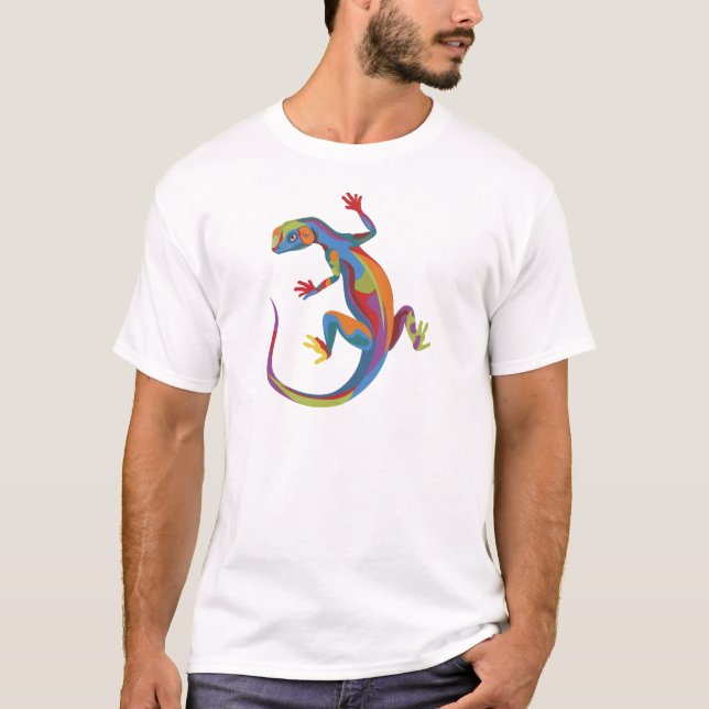 Målad ödla tee shirt (Framsida)