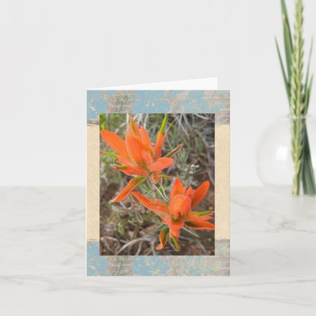 Målad ökennotecard kort (Framsida)