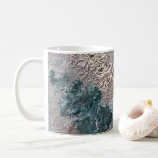 Målad olja kaffemugg