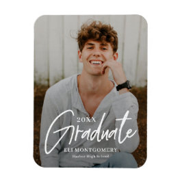 Målad ord REDIGERBAR FÄRG Examen Magnet